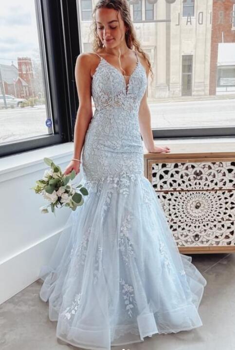 New Prom Dress,Colored Mermaid Wedding Dresses