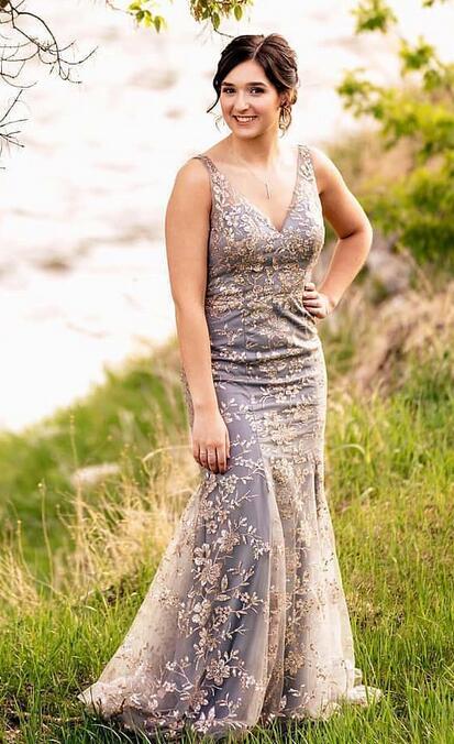 Sparkly Lace Prom Dress,Colored Mermaid Wedding Dresses DT1368