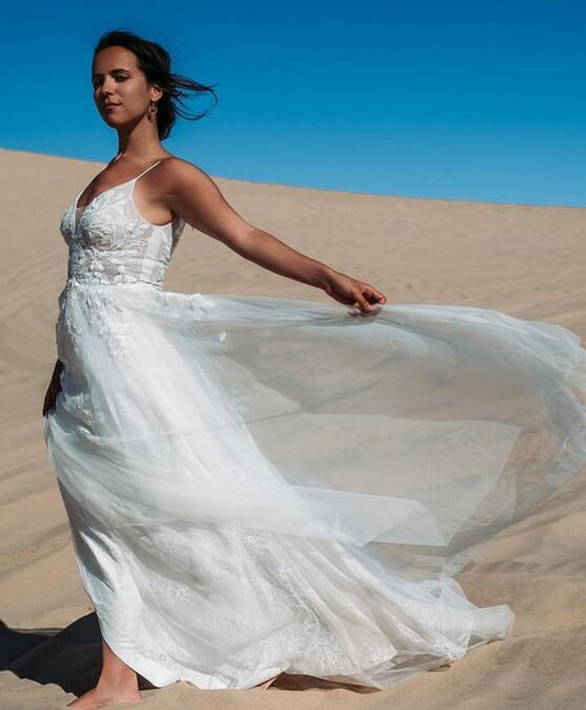 A-line Beach Wedding Dresses,Bridal Dresses DT1387