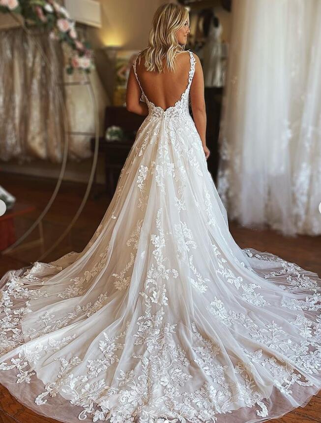 bridal dress open back Open Back Lace Wedding Dresses,Bridal Dresses – DressesTailor