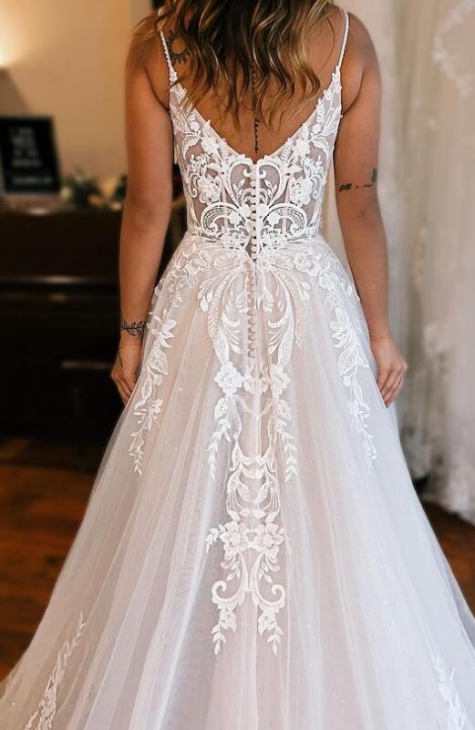 Open Back A-line Wedding Dresses,Bridal Dresses DT1397