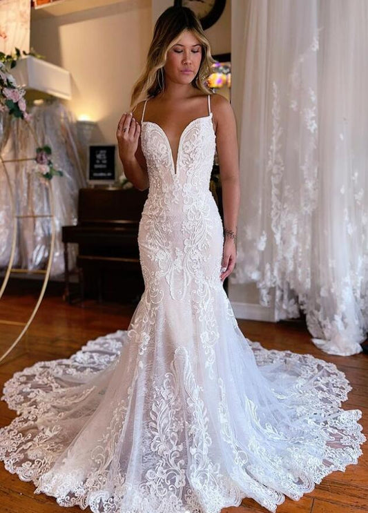 Open Back Lace Wedding Dresses,Bridal Dresses