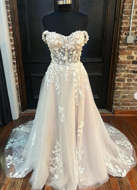 A-line Tulle/Lace Wedding Dresses DT1558