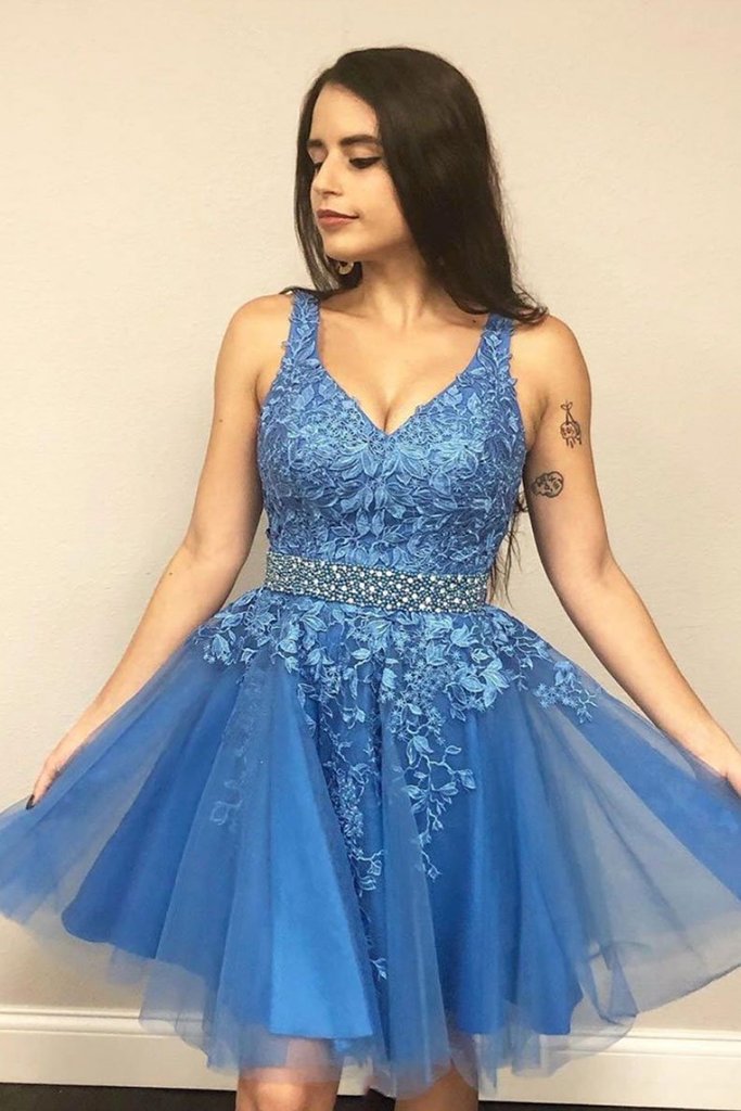 Short Lace Homecoming Dress 2021, Short Prom Dress, Formal Outfit, Back to School Party Gown