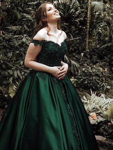 Green Prom Dress, Ball Gown, Dresses For Party, Evening Dress, Formal Dress
