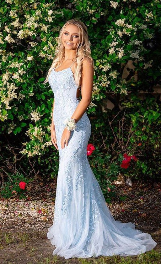 Light Blue Mermaid Lace Prom Dress , Pageant Dress, Evening Dress, Dance Dresses Light Blue Mermaid Lace Prom Dress , Pageant Dress, Evening Dress, Dance Dresses