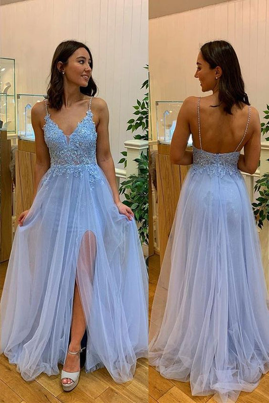 Sexy Long Prom Dress with Slit, Prom Dresses, Pageant Dress