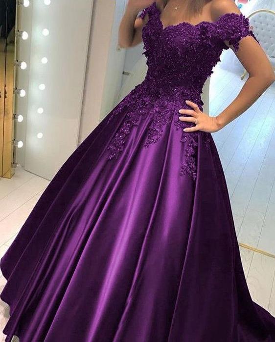 Purple Prom Dress, Prom Dresses, Evening Gown, Graduation School Party Dress, Winter Formal Dress Purple Prom Dress, Prom Dresses, Evening Gown, Graduation School Party Dress, Winter Formal Dress