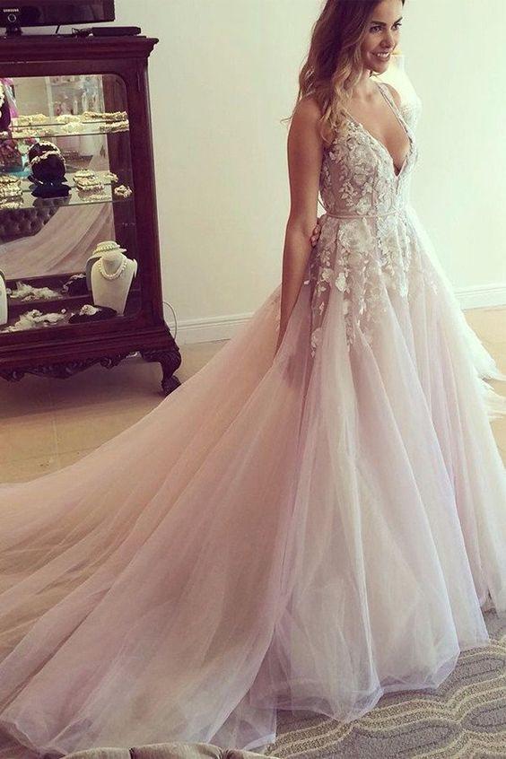 Colored Wedding Dress Backless Style, Bridal Gown ,Dresses For Brides