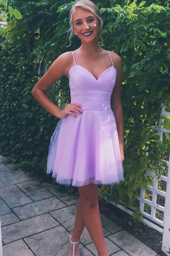 Simple Purple Homecoming Dress 2021, Short Prom Dress, Formal Outfit, Back to School Party Gown