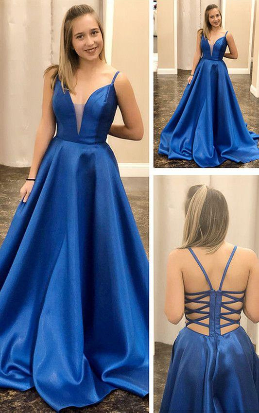 Royal Blue Prom Dress, Pageant Dress, Evening Dress, Dance Dresses, Graduation School Party Gown