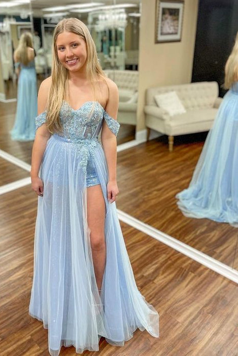 Off the Shoulder Sexy Long Prom Dresses