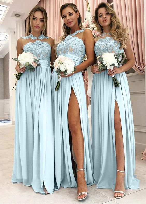 New Style Bridesmaid Dresses Slit Skirt, Bridesmaid Dress For Wedding
