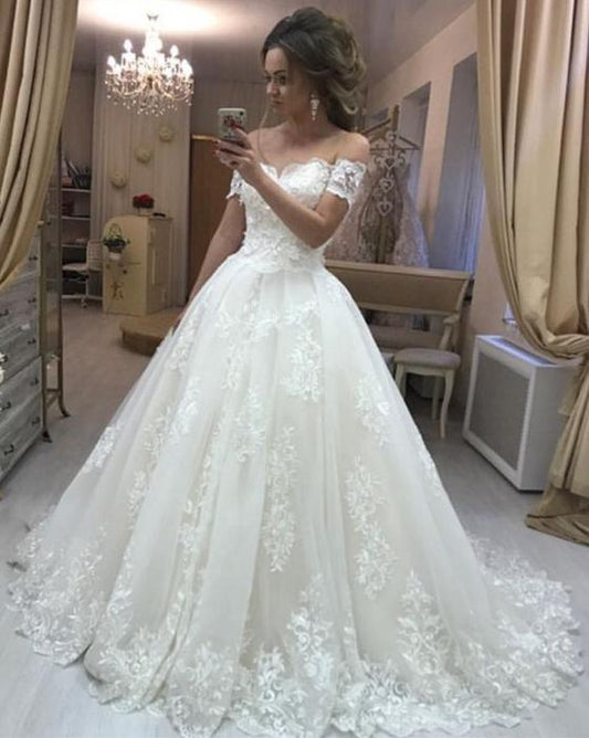 New Style Wedding Dress Short Sleeves, Bridal Gown ,Dresses For Brides