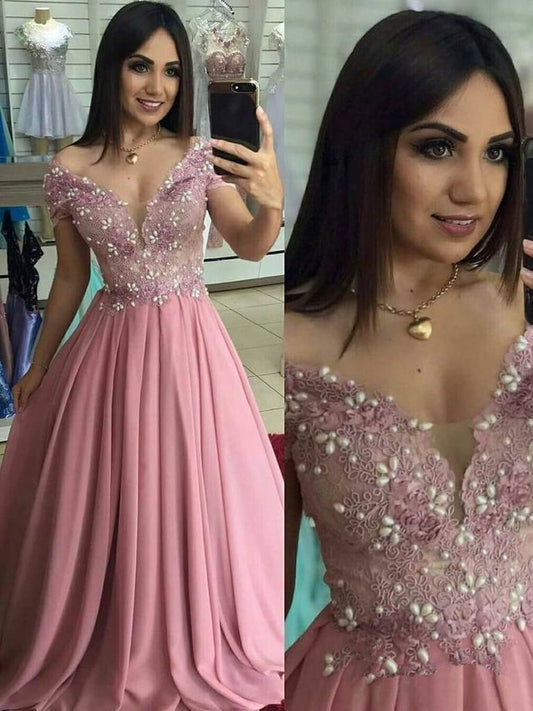 New Style Prom Dress Cap Sleeves, Pageant Dress, Evening Dress, Dance Dresses, Graduation School Party Gown