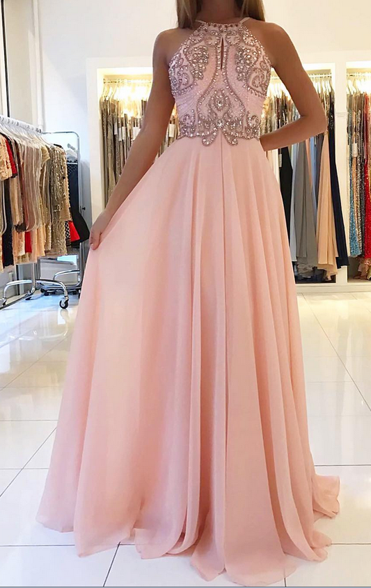 New Style Prom Dress Halter Neckline, Pageant Dress, Evening Dress, Dance Dresses, Graduation School Party Gown