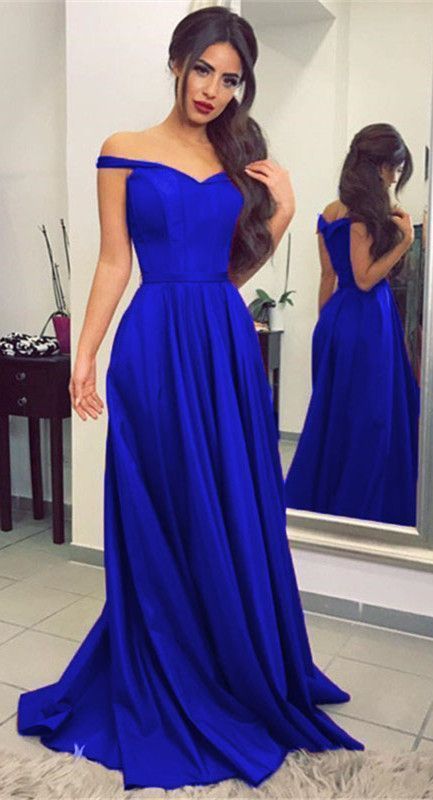 Royal Blue Prom Dress, Evening Gown,Graduation School Party Gown, Wint ...