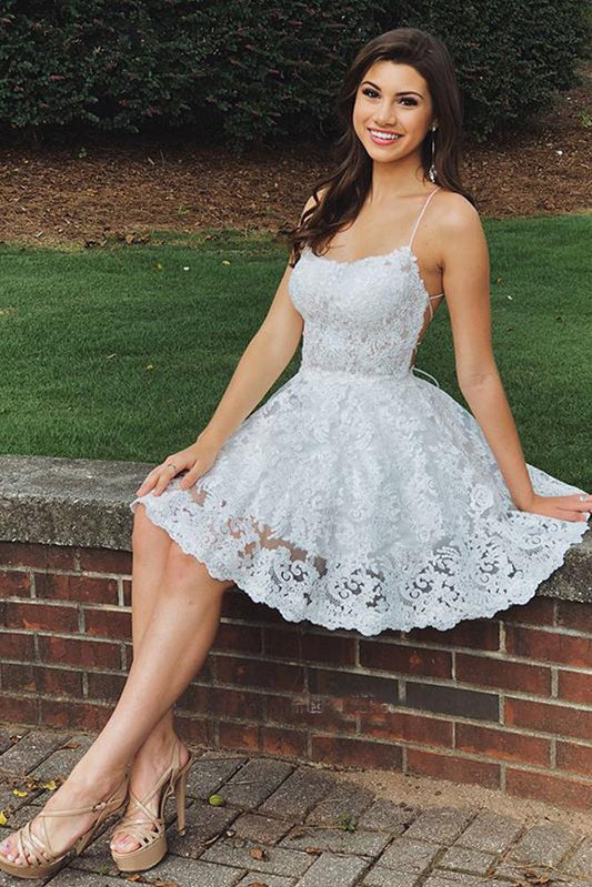 Sexy Lace Homecoming Dress 2023, Short Prom Dress ,Back To School Party Dress, Evening Dress, Formal Dress DTH0048