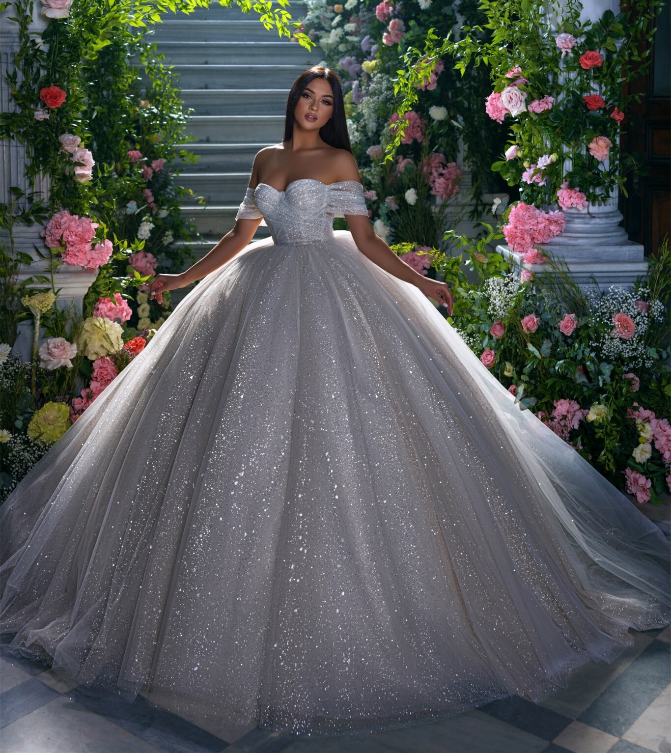 Sparkly Wedding Dress Off The shoulder Sleeve ,Dresses For Brides Sparkly Wedding Dress Off The shoulder Sleeve ,Dresses For Brides