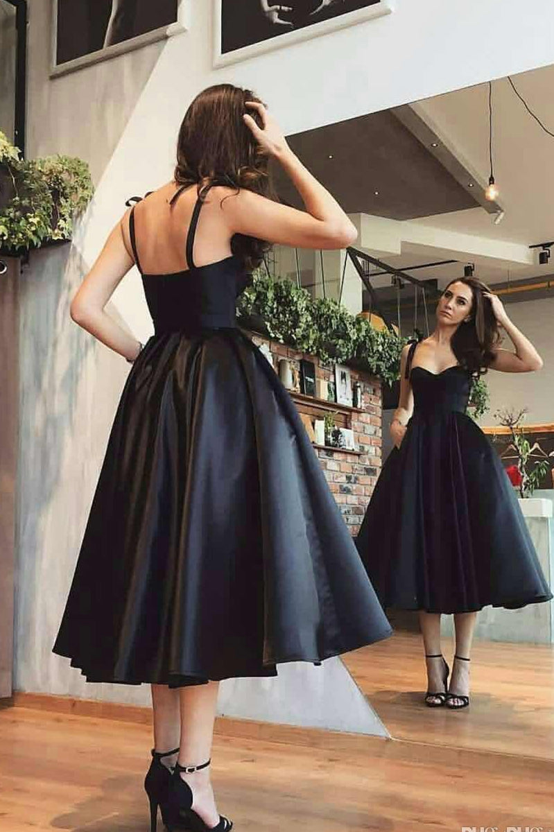 Black Homecoming Dress with Pockets , Short Prom Dress, Formal Outfit, – DressesTailor Black Homecoming Dress with Pockets , Short Prom Dress, Formal Outfit, – DressesTailor