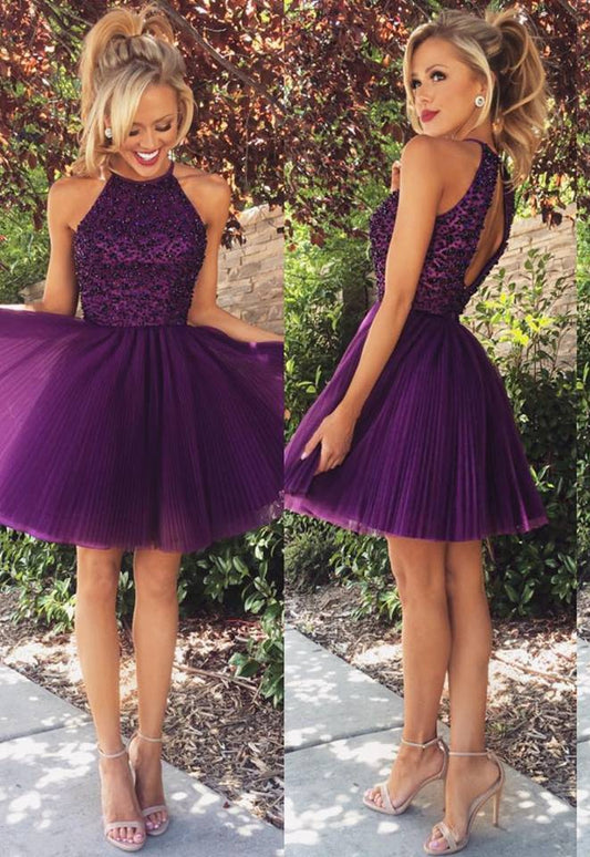 Purple Homecoming Dress 2023, Short Prom Dress ,Dresses For Graduation Party, Evening Dress, Formal Dress