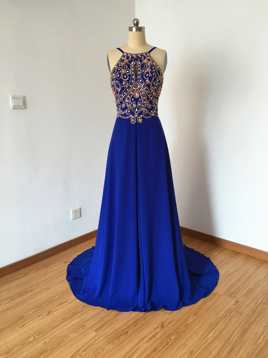 Royal Blue Prom Dress, Prom Dresses, Evening Gown, Graduation School Party Dress, Winter Formal Dress