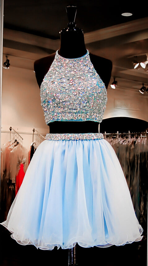 Short Prom Dress Light Blue Color, Homecoming Dresses, Winter Formal Dress