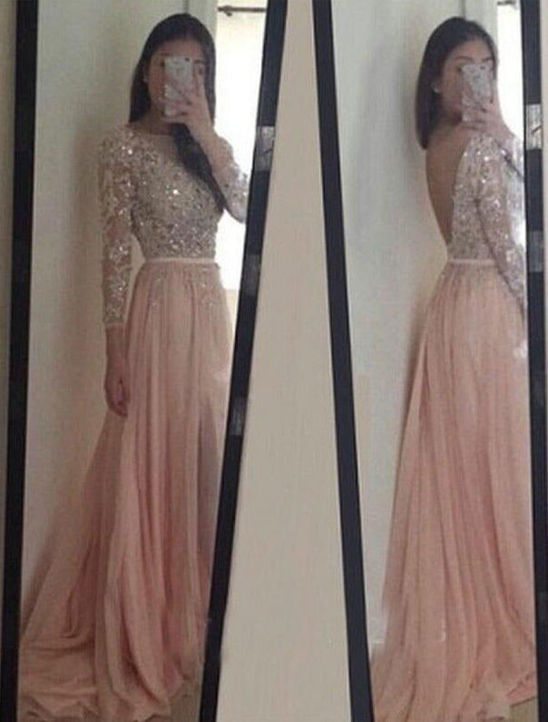 Prom Dress with Sleeves, Evening Gown, Graduation School Party Dress, Winter Formal Dress