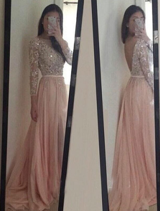 Prom Dress with Sleeves, Evening Gown, Graduation School Party Dress, Winter Formal Dress