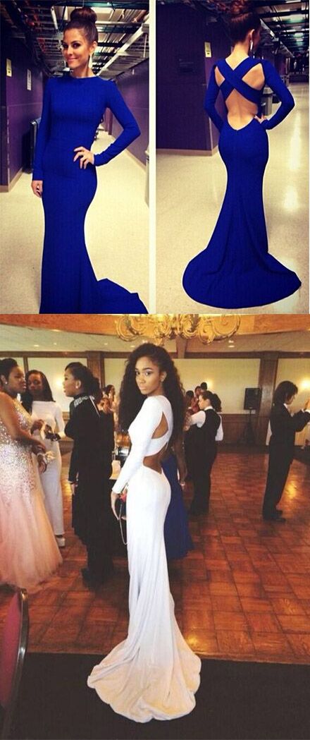 Sexy Prom Dress Long Sleeves, Evening Gown, Graduation School Party Dress, Winter Formal Dress