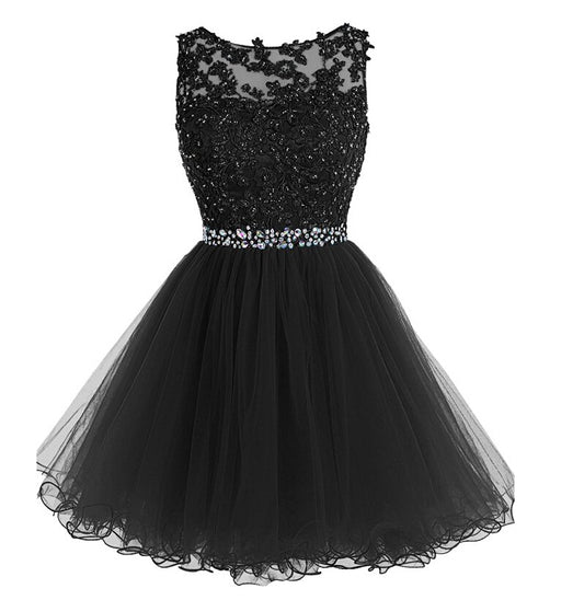 Black Homecoming Dress, Short Prom Dress ,Back To School Party Dress, Evening Dress, Formal Dress
