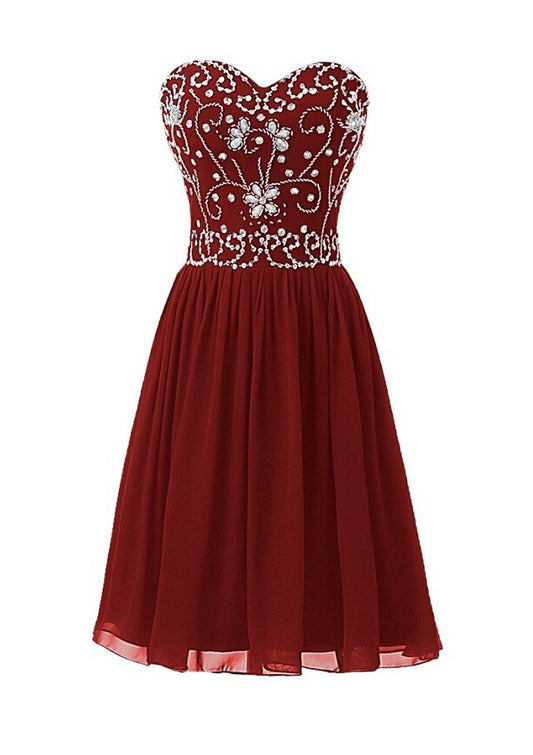 Burgundy Homecoming Dress 2023, Short Prom Dress ,Back To School Party Dress, Evening Dress, Formal Dress