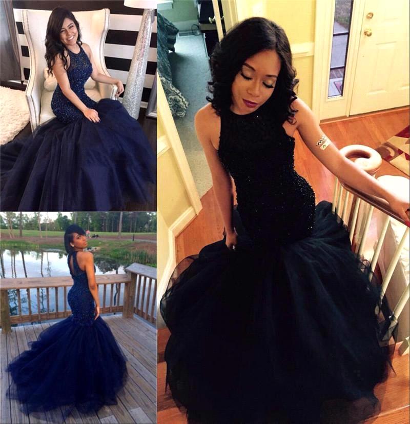 Navy Fitted Prom Dress For Teens, Prom Dresses, Evening Gown, Graduation School Party Gown, Winter Formal Dress