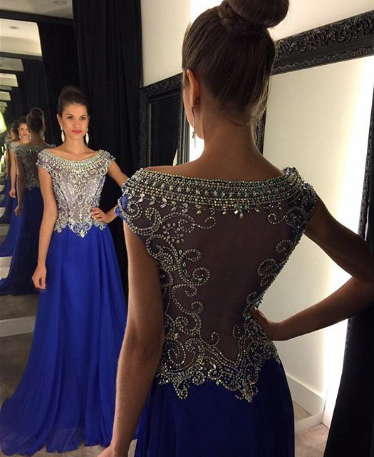 Royal Blue Prom Dress For Teens 2019, Prom Dresses, Graduation School Party Gown