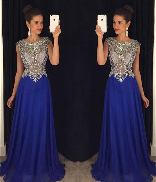Royal Blue Prom Dress For Teens 2019, Prom Dresses, Graduation School Party Gown