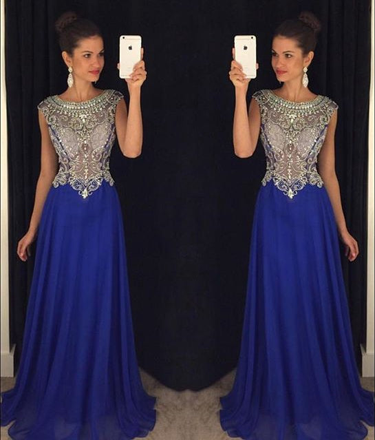 Royal Blue Prom Dress For Teens 2019, Prom Dresses, Graduation School