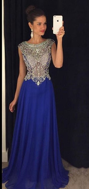 Royal Blue Prom Dress For Teens 2019, Prom Dresses, Graduation School Party Gown