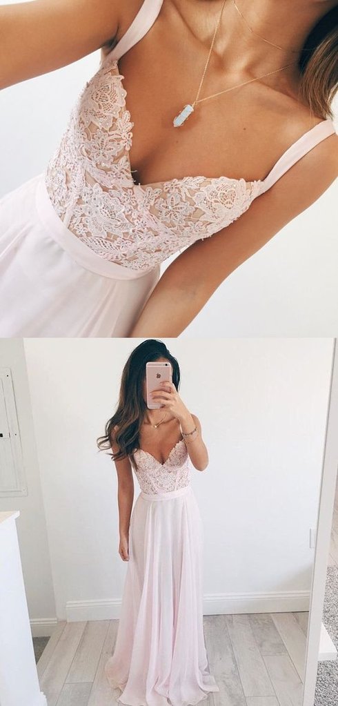 Baby Pink Prom Dress, Prom Dresses, Evening Gown, Graduation School Party Dress, Winter Formal Dress