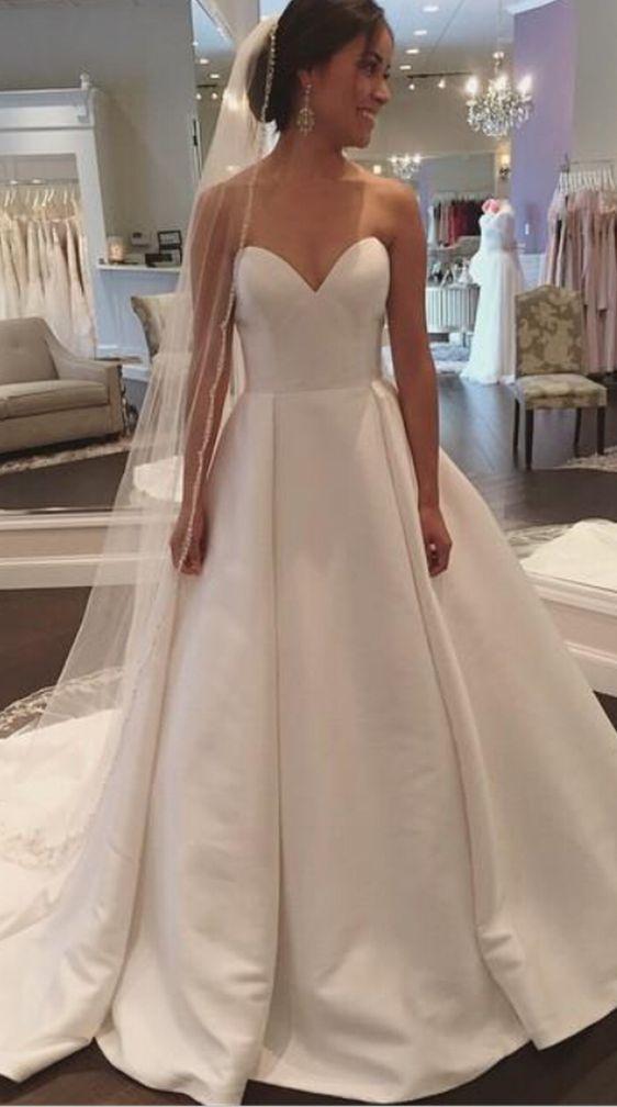 Satin Wedding Dress, Bridal Gown ,Dresses For Brides