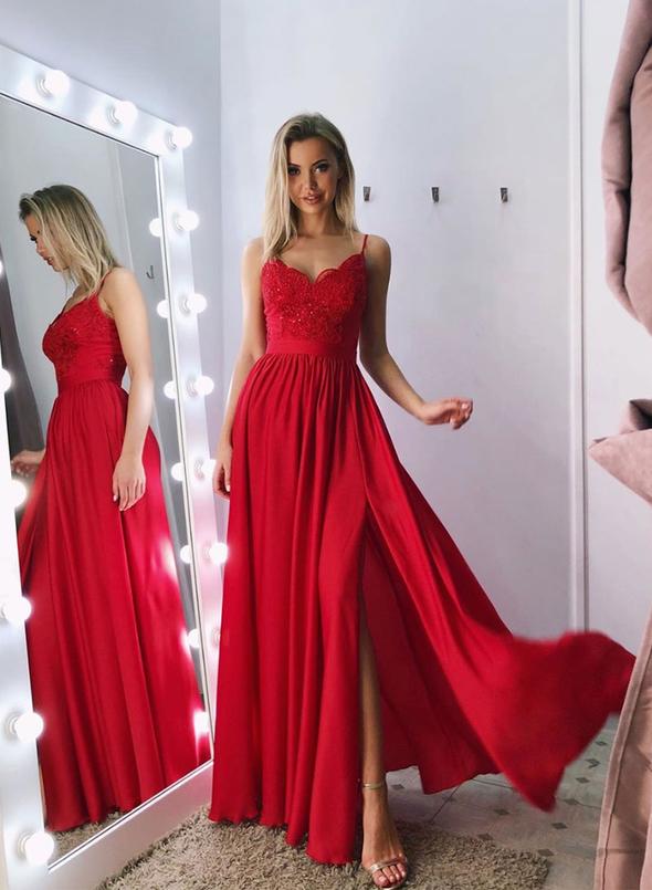 Red Prom Dress, Prom Dresses, Pageant Dress, Evening Dress, Ball Dance Dresses, Graduation School Party Gown