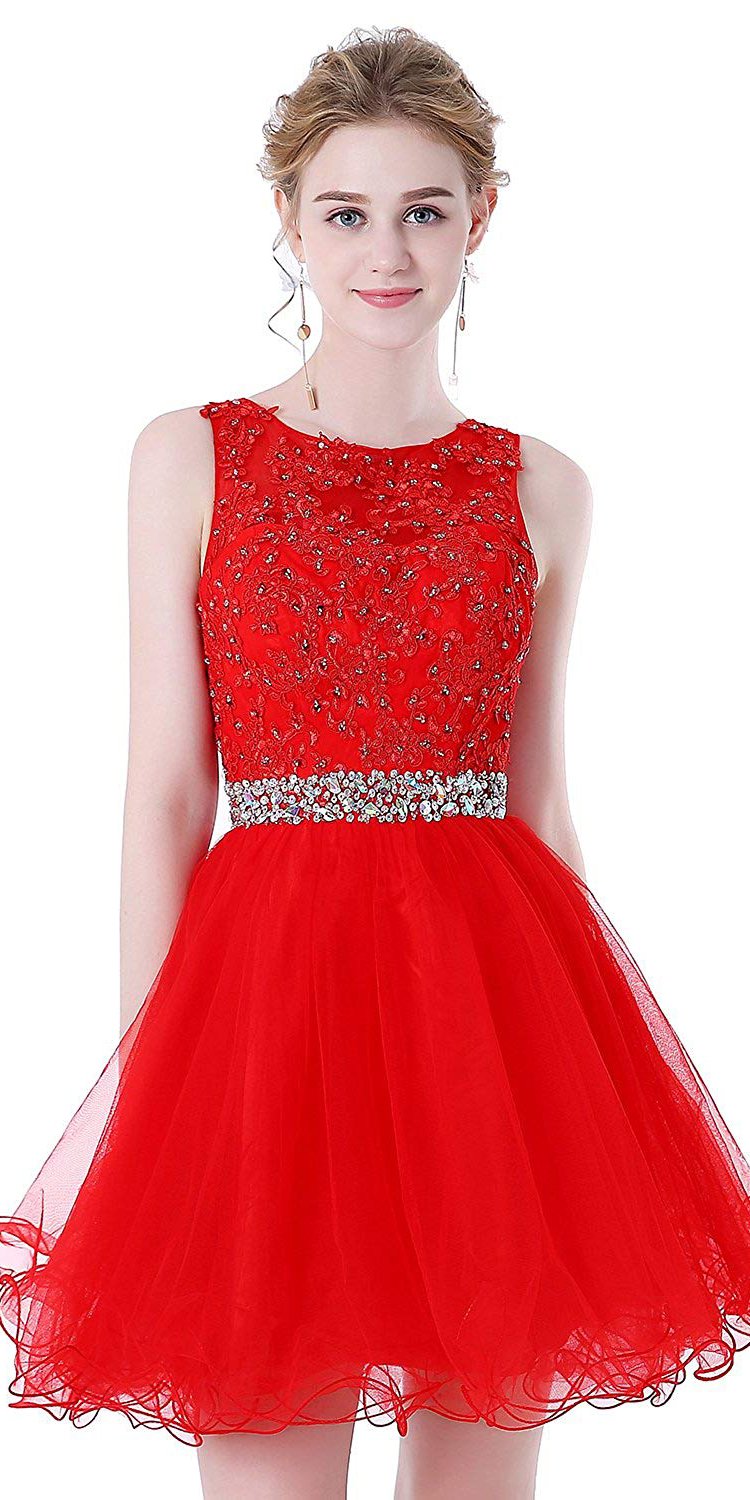 Red Homecoming Dresses, Short Prom Dress ,Back To School Party Dress, Evening Dress, Formal Dress