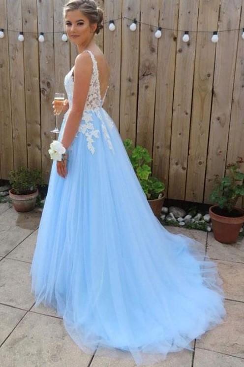 Light Blue Prom Dress, Dresses For Graduation Party, Formal Dress DressesTailor Light Blue Prom Dress, Dresses For Graduation Party, Formal Dress DressesTailor